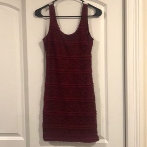 Burgundy/maroon bodycon dress S